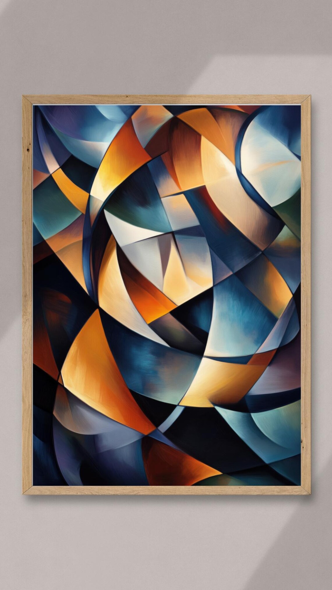 Curved Symphony Abstract Geometric Art Print - Image 3