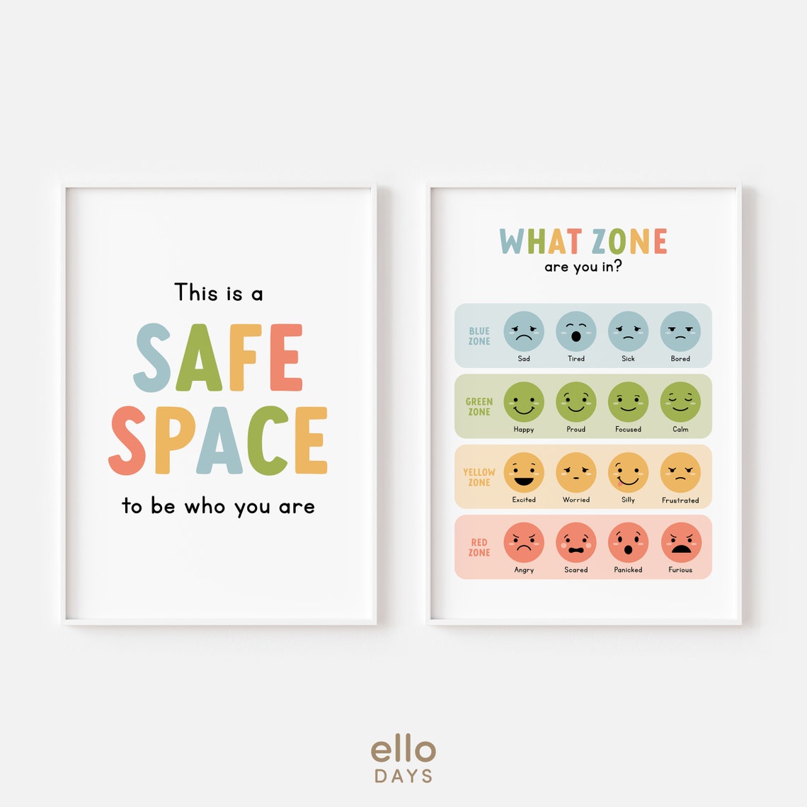 This Is a Safe Space to Be Who You Are Rainbow Quote Wall Poster - Image 2