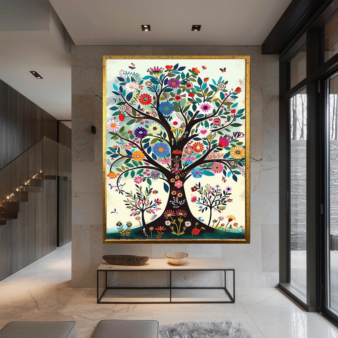 Tree Of Life Floral Nature Art Print - Image 3