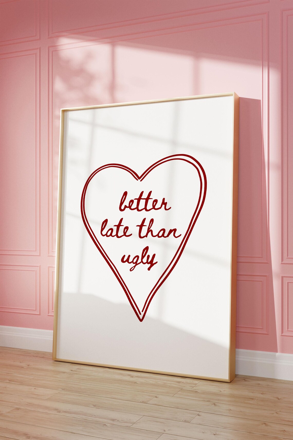 Better Late Than Ugly Vintage Coquette Art Print - Image 2