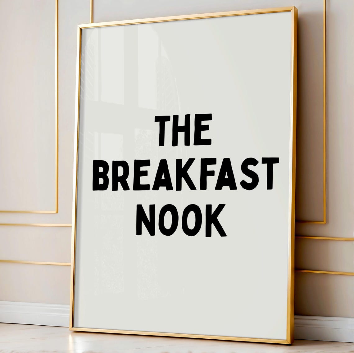 The Breakfast Nook Black Hand Drawn Cream Kitchen Typography Poster - Image 2