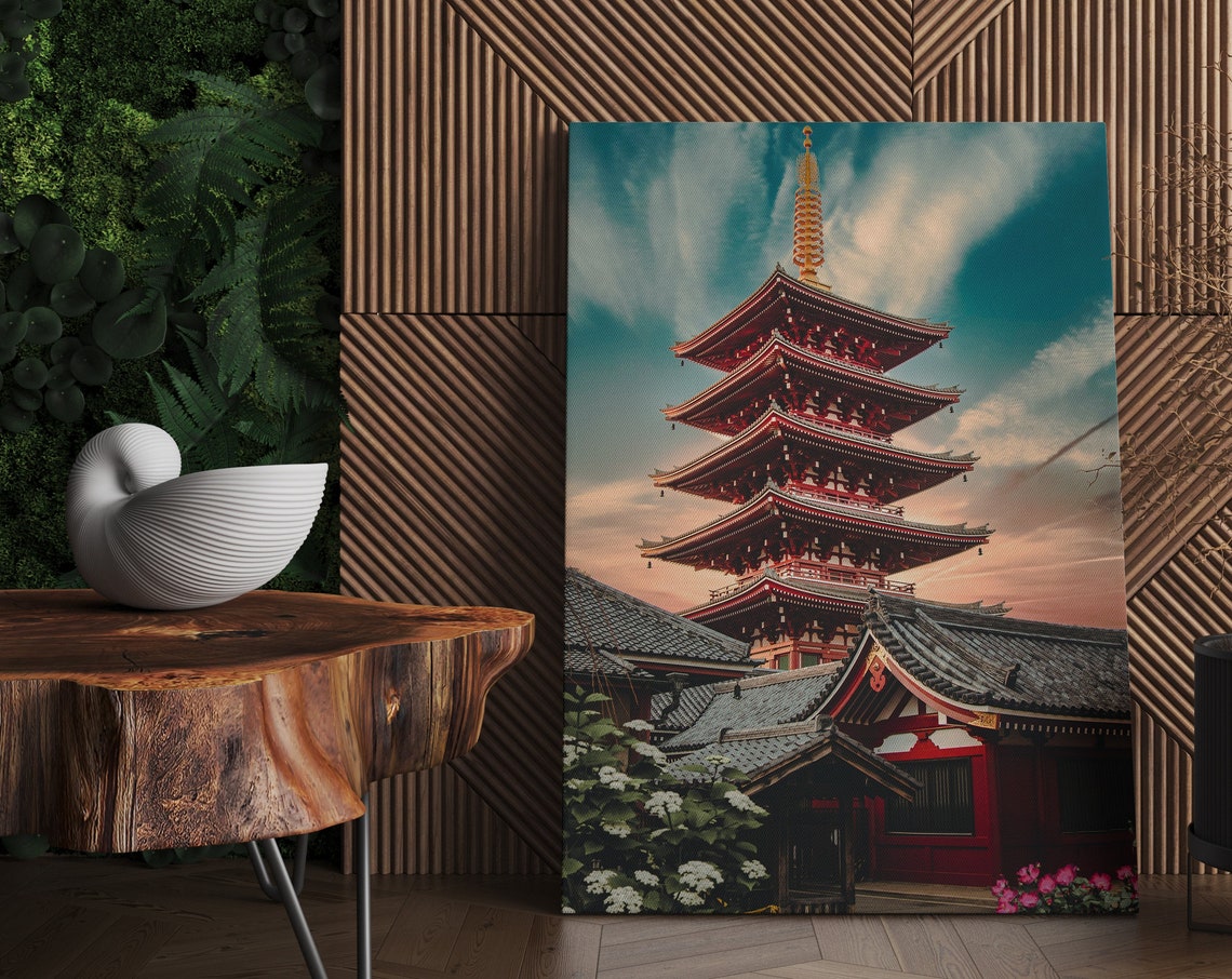Japanese Wall Art Japanese Wall Art Japanese Print Japanese Art Japanese Art Print Japanese Pagoda Art Pagoda Art Print