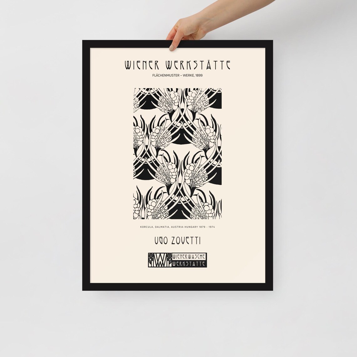 Art Nouveau Vintage Style Floral Pattern Poster - Image 2