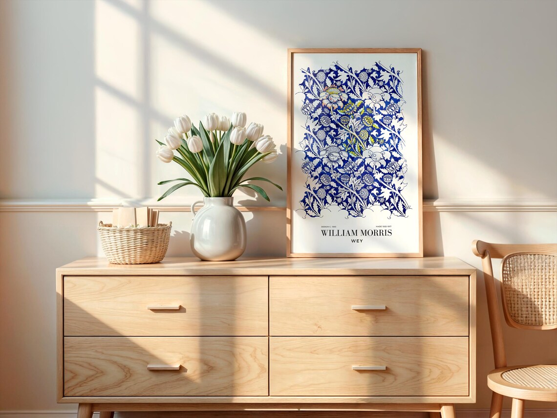 William Morris Wey Pattern, Arts Crafts Botanical - Image 5