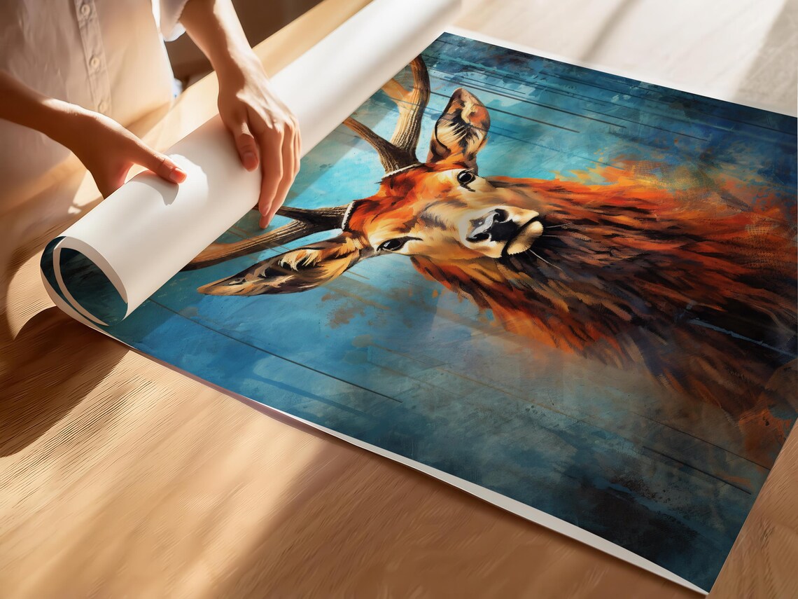 Bold Deer Poster, Modern Rustic Wildlife Decor - Image 6