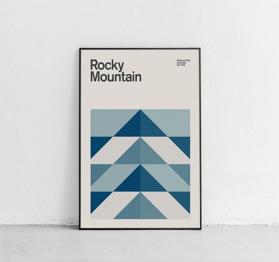 Rocky Mountain National Park Mid-Century Travel Poster
