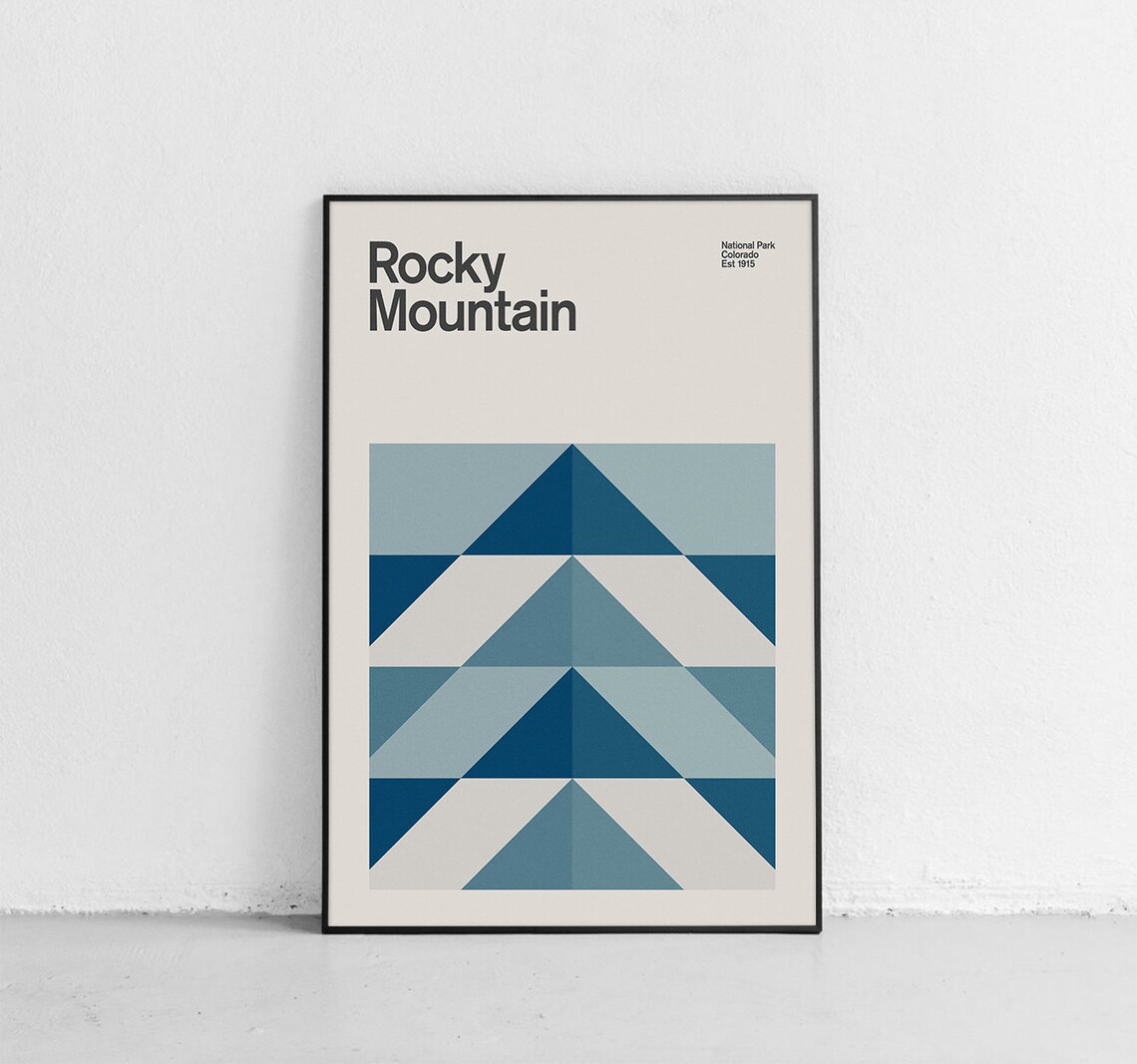 Rocky Mountain National Park Mid-Century Travel Poster