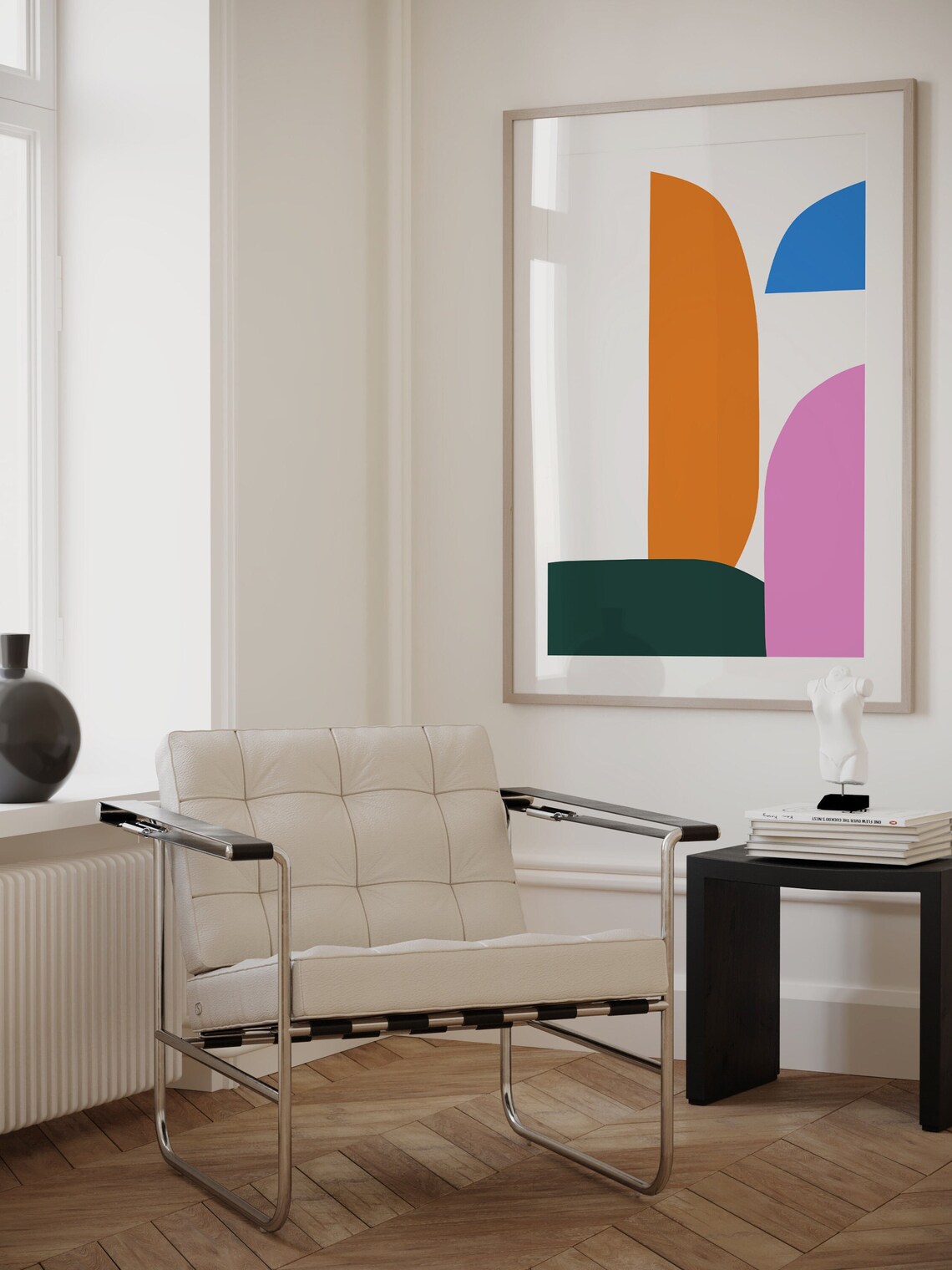 Modern Minimalist Japandi Art Poster, Contemporary Painting - Image 2
