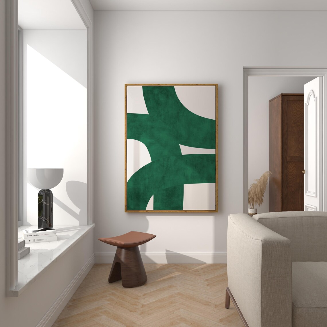 Midcentury Organic Lines Minimalist Art Print - Image 2