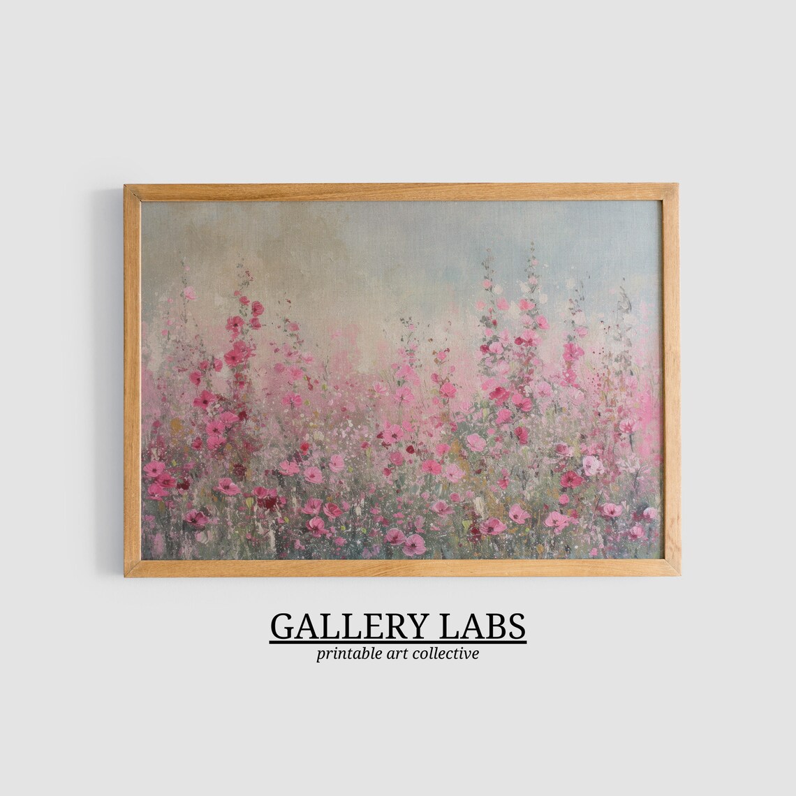 Pink Wildflower Painting, Farmhouse Floral Art Print - Image 3