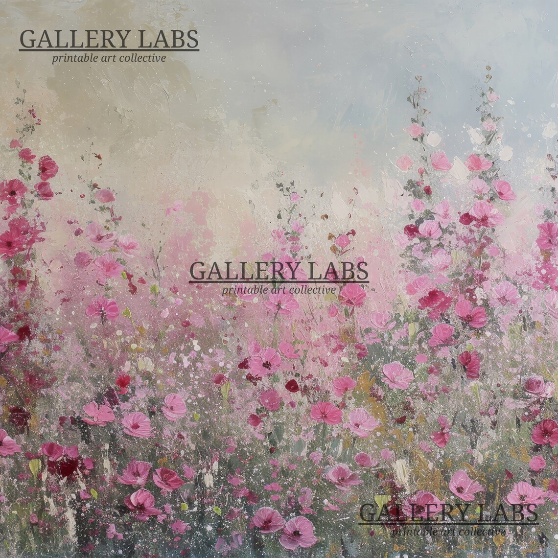 Pink Wildflower Painting, Farmhouse Floral Art Print - Image 4