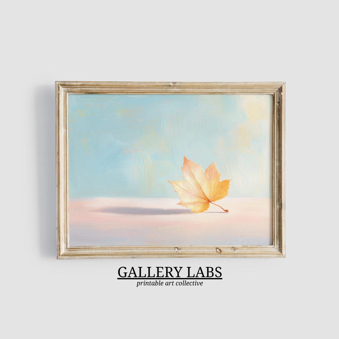 Girly Fall Leaf Print Pink Trendy Decor Autumn Art Seasonal Decor Cute Fall Still Life Dorm Room Decor Art