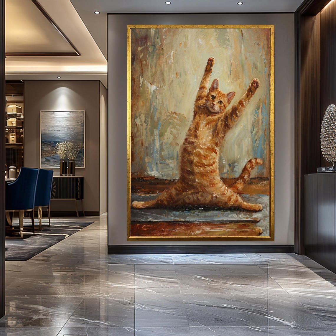 Cute Cat Funny Cat Decor, Cat Art Print - Image 3