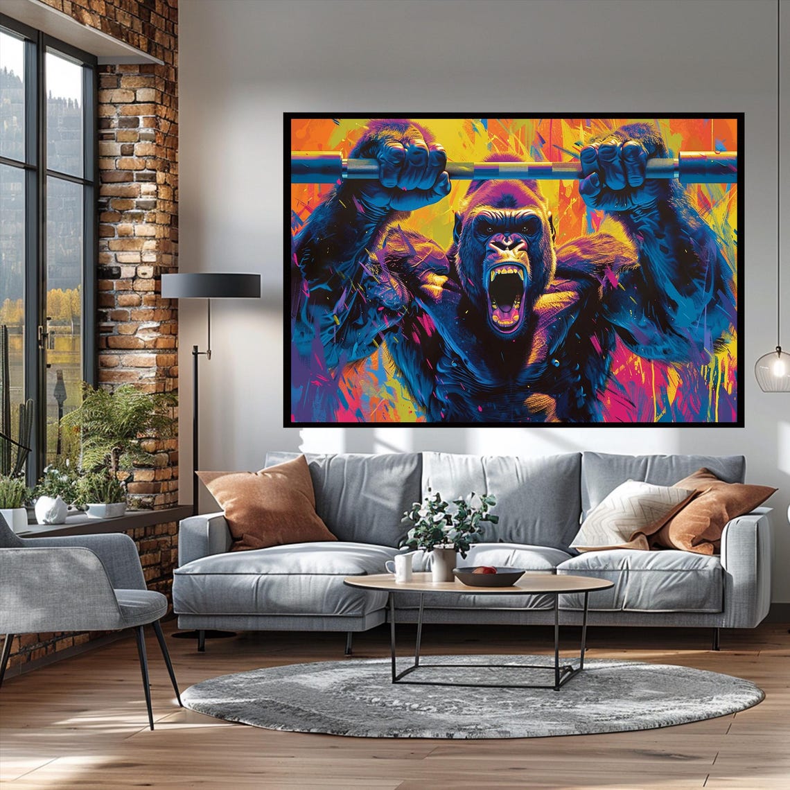 Gorilla Art Gym Storage Decor Gym Wall Art Sports Prints Sports Posters Exercise Gifts Sports Gifts Gym Gifts Gym Wallpaper - Image 3