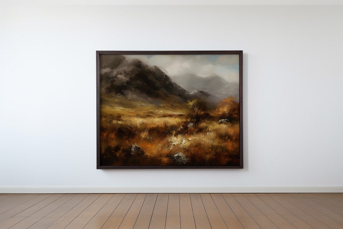 Misty Mountains An Autumnal Glow Antique Print - Image 3
