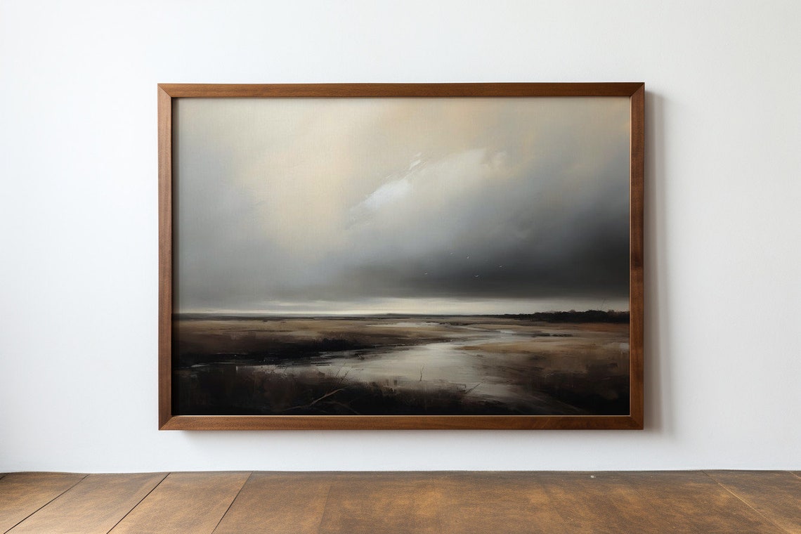 Moody Marshland Antique Print - Image 4