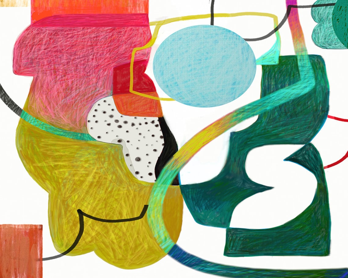Modern Abstract Painting, Colorful Wall Art Print - Image 3