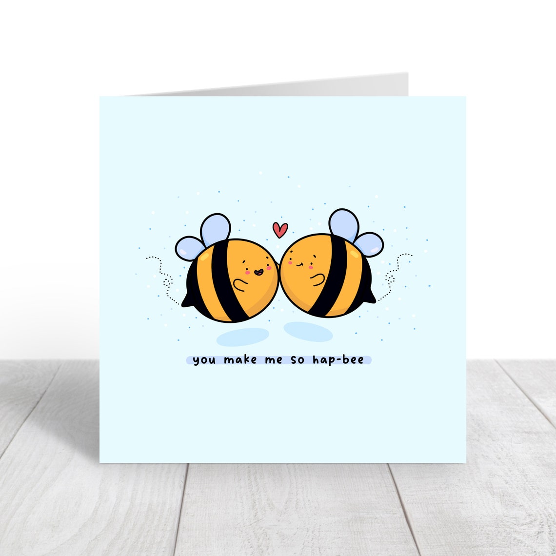 Kawaii Bumble Bees You Make Me So Hap-Bee Sweet Love Art Print - Image 5