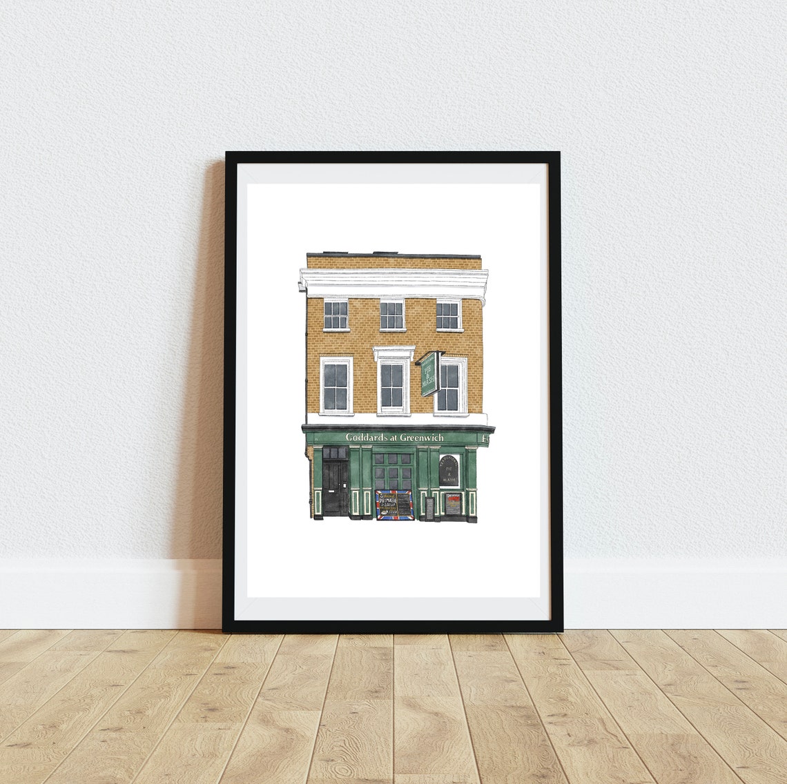 Goddards at Greenwich Pie and Mash Shop Front London Art Print - Image 4