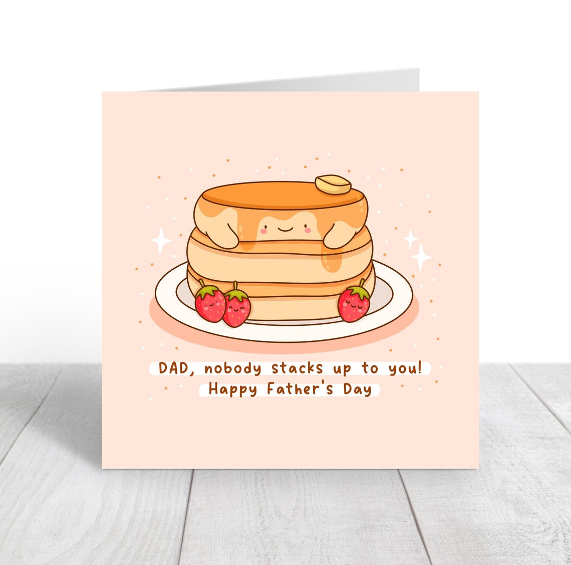 Kawaii Pancake Stack Fathers Day Nobody Stacks Up To You Wall Art - Image 3