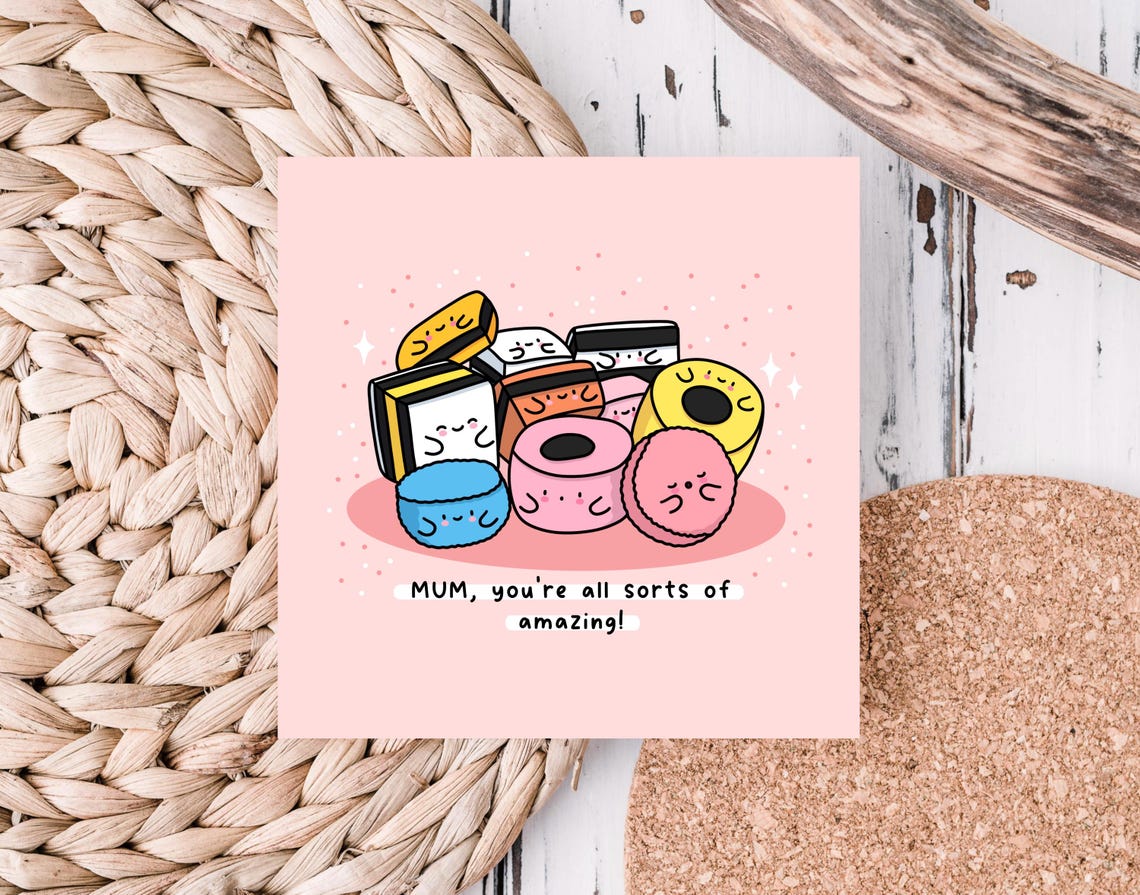 Mum Youre All Sorts Of Amazing Mothers Day Card Punny Kawaii Card Card For Mum Birthday Card For Mum - Image 5