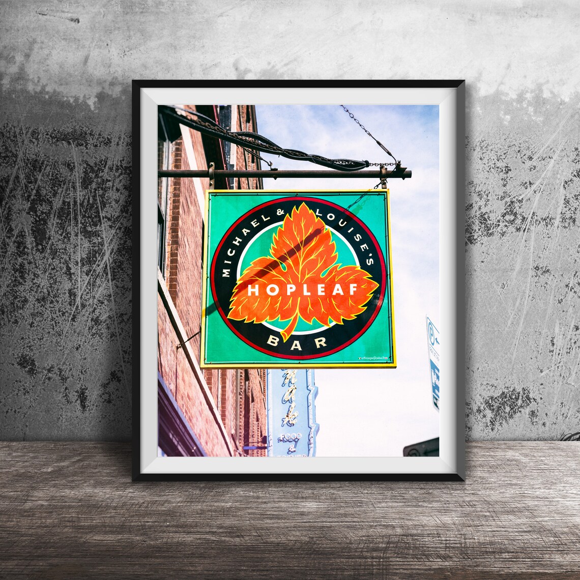 Hopleaf Chicago Bar Sign, Andersonville Art Print
