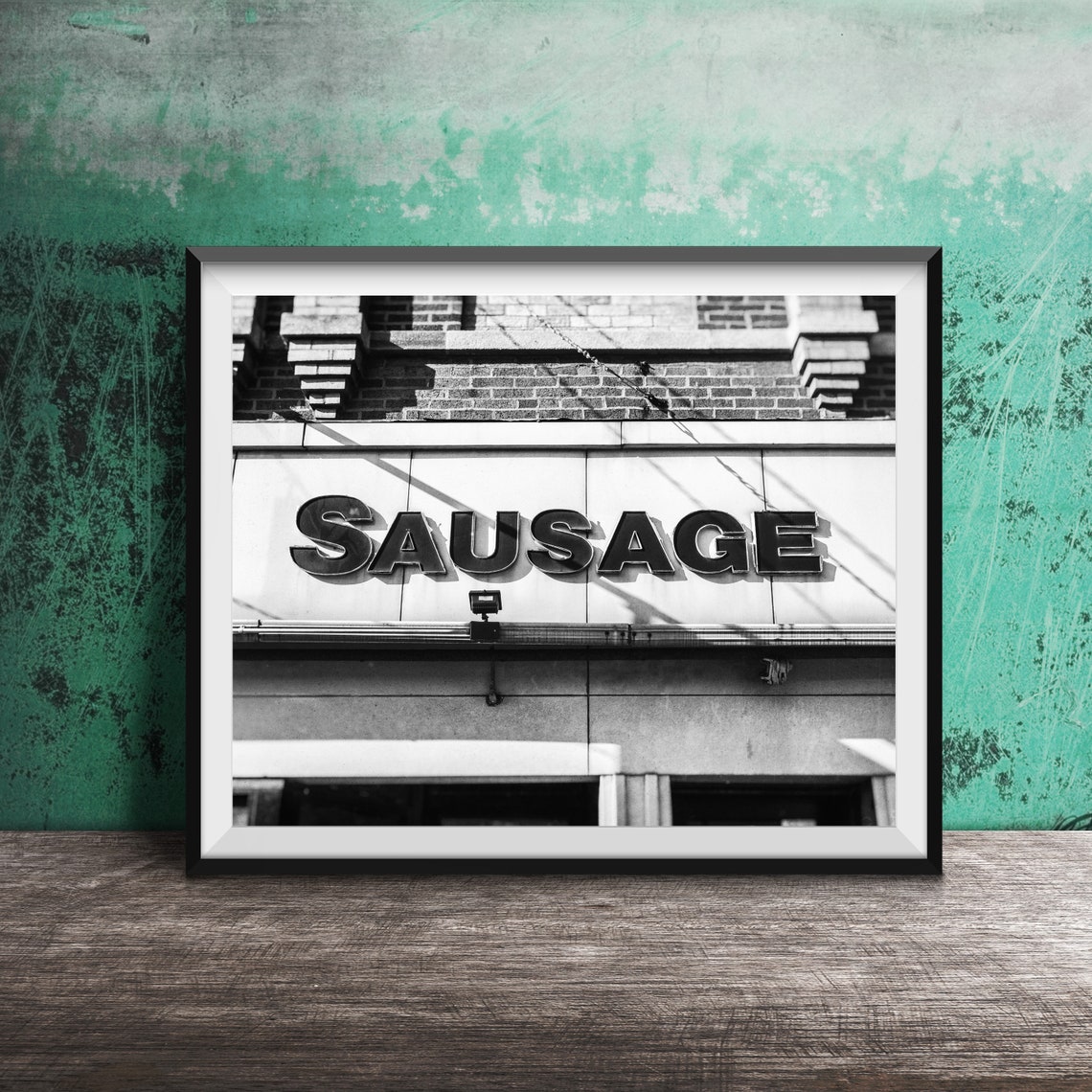 Sausage Deli Sign Vintage Butcher Shop Lettering Kitchen Poster - Image 2