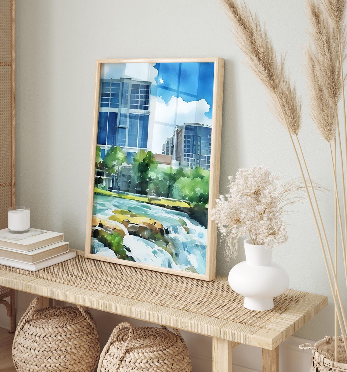 Greenville Watercolor Art Greenville Wall Art Greenville Painting Greenville Artwork Travel Poster Print Greenville Art Print - Image 2