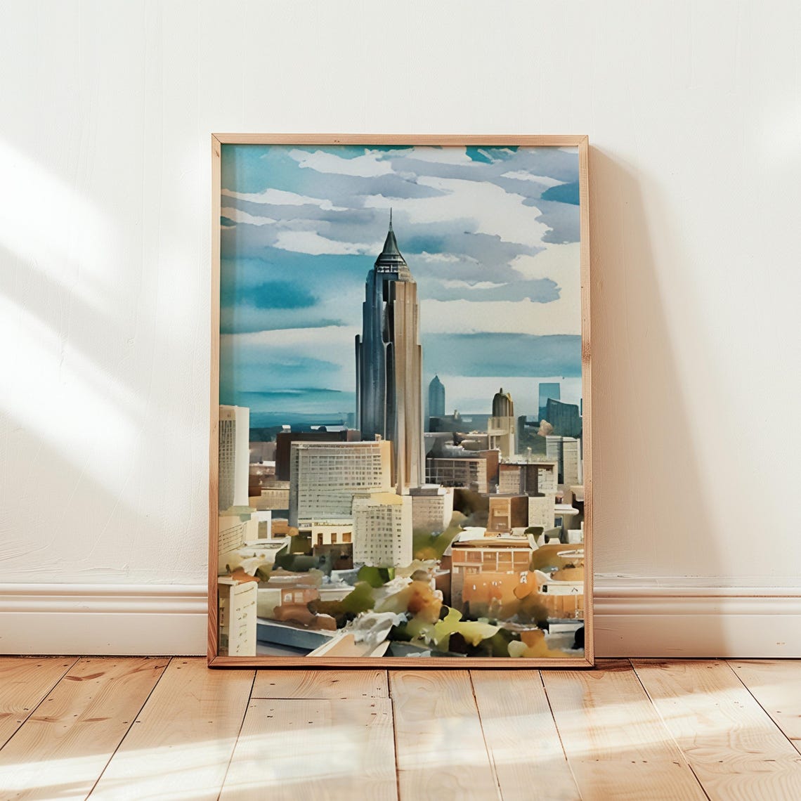 Atlanta Watercolor Painting Atlanta Art Print Atlanta Wall Art Travel Poster Travel Gift Art Print Unique Home Decor