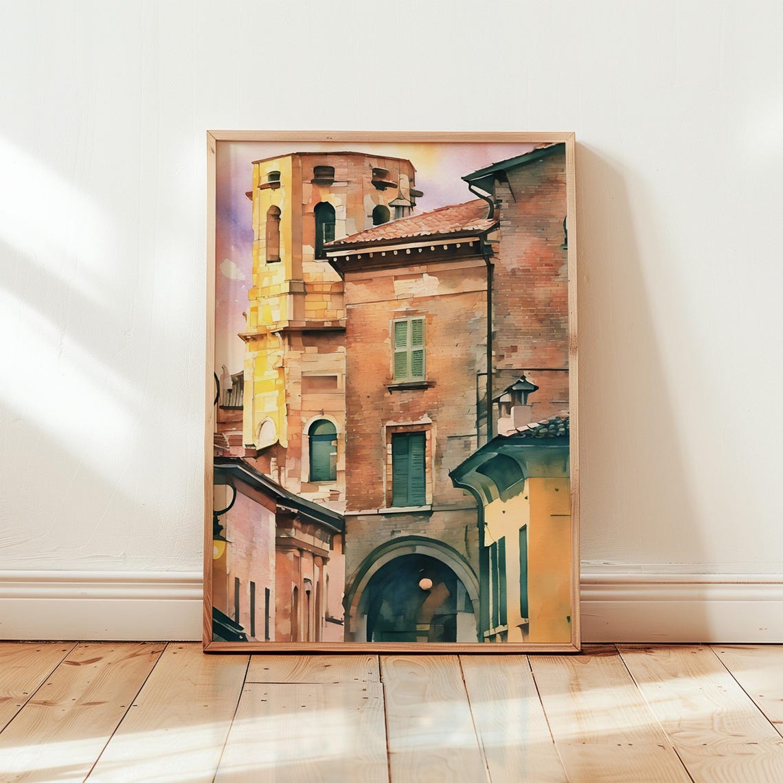 Reggio Emilia Watercolor Art Reggio Emilia Wall Art Reggio Emilia Painting Reggio Emilia Artwork Travel Poster Print Reggio Emilia Art