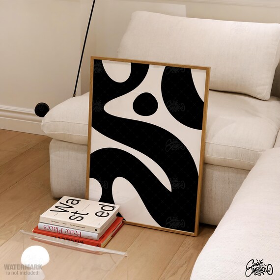 Abstract Wall Art Modern Print Aura Poster Neutral Minimalist Trendy