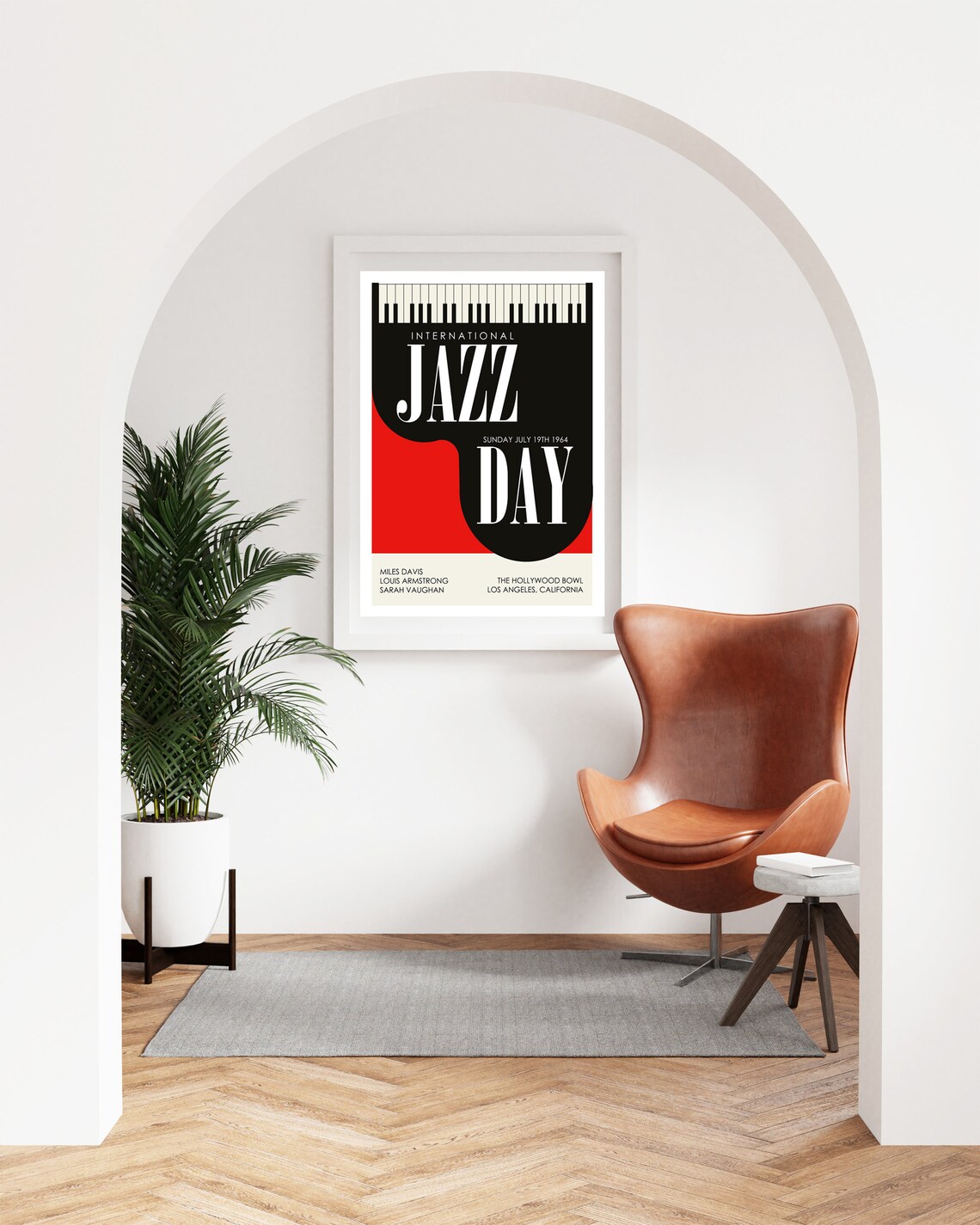 International Jazz Day 1964 Miles Davis Hollywood Bowl Music Poster - Image 3