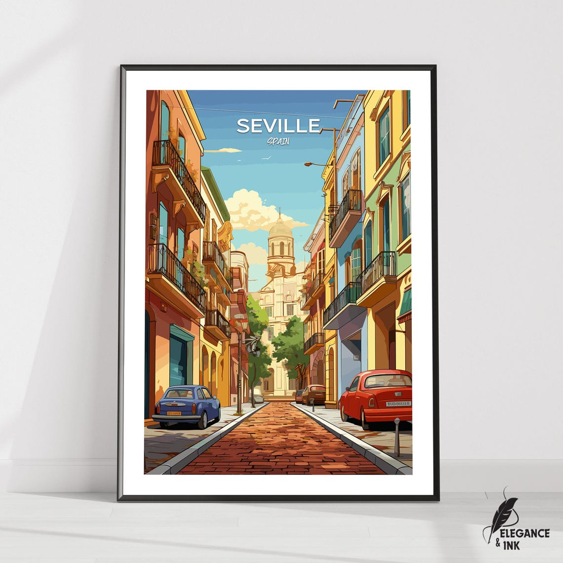 Seville Printseville Travel Posterseville Artworkseville Canvasseville Wall Decorseville Home Vintage Paintinggift Idea