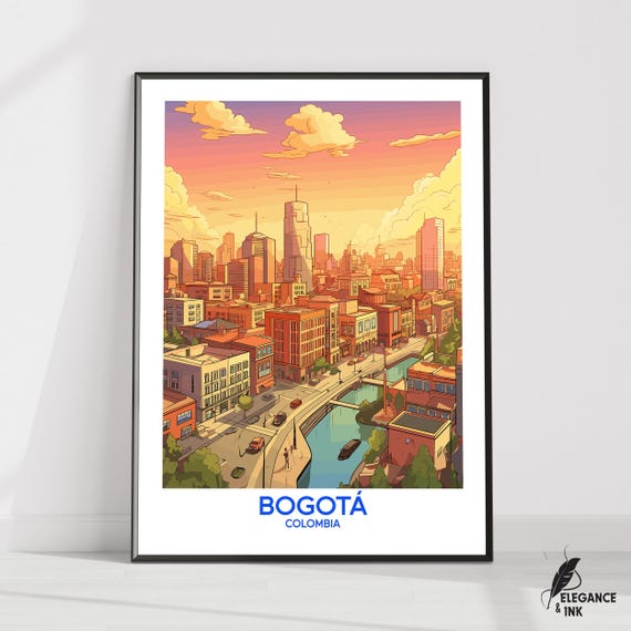 Bogota Posterbogota Travel Printbogota Wall Artbogota Decorbogota City Gift Ideabogota Housewarming