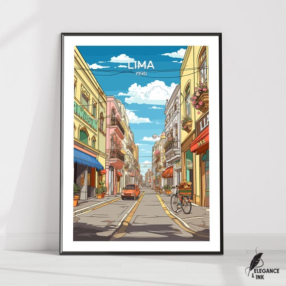 Lima Printlima Travel Posterlima Artworklima Canvaslima Vintage Artlima Home Decorlima Paintinglima Birthday Gift