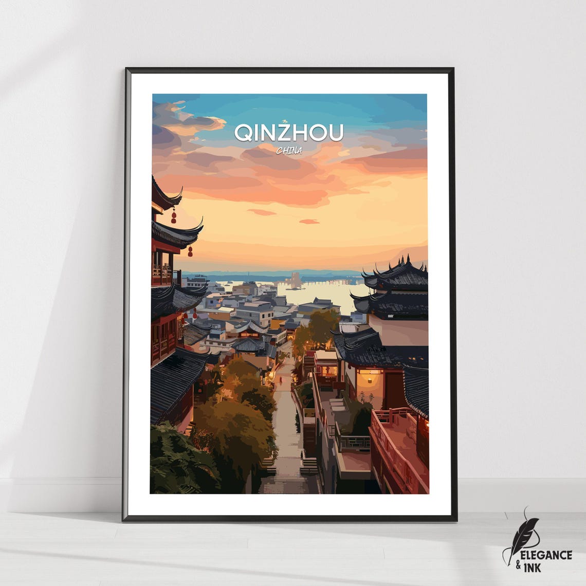 Qinzhou Printqinzhou Travel Posterqinzhou Artworkqinzhou Canvasqinzhou Wall Decorqinzhou Home Vintage Paintinggift Idea