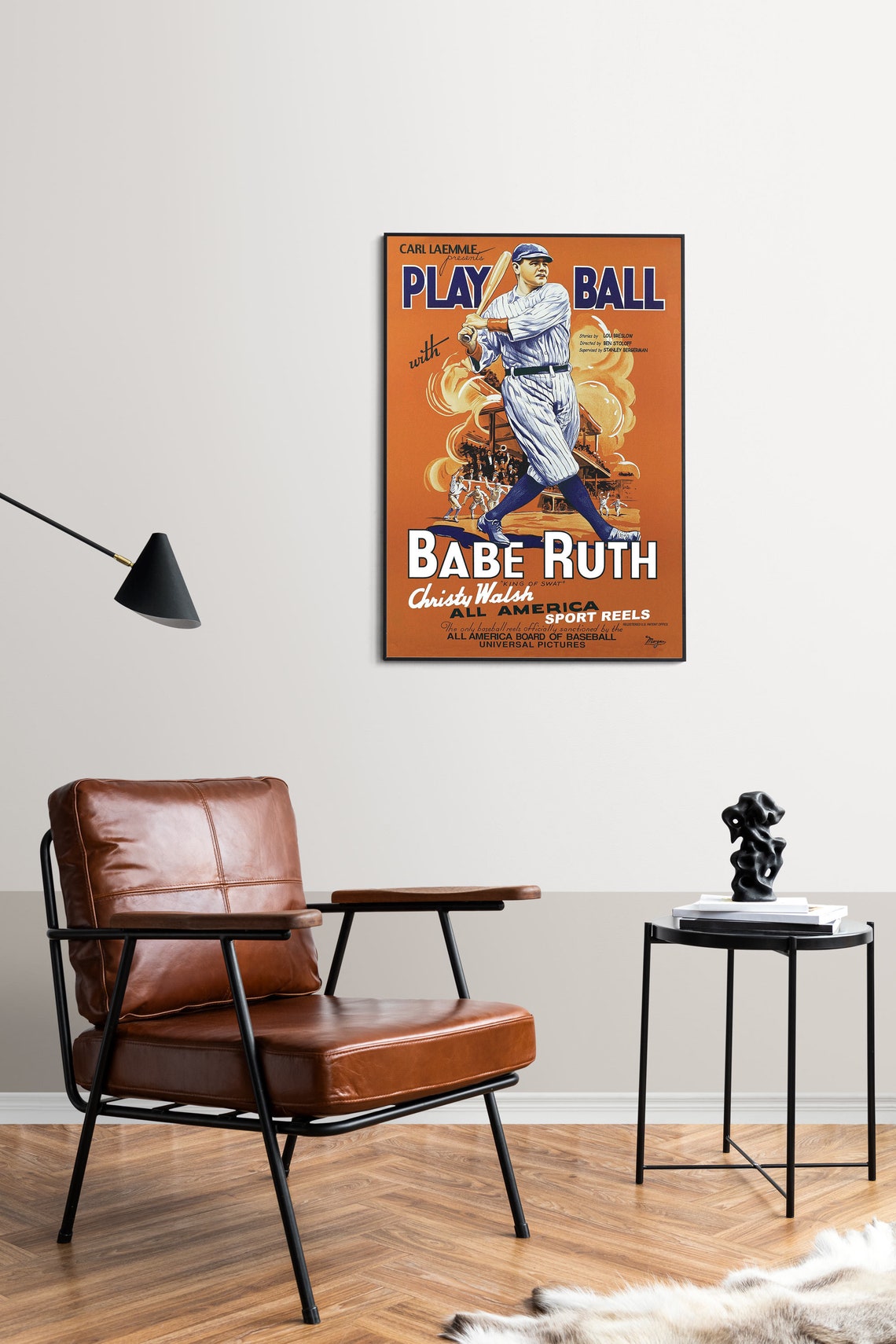 Babe Ruth Play Ball Vintage Baseball Movie Poster King Of Swat - Image 3