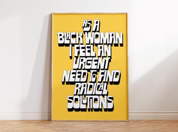 Feminist Art African Wall Empowerment Modern Black Afro Ethnic Decor Apartment Culture Print