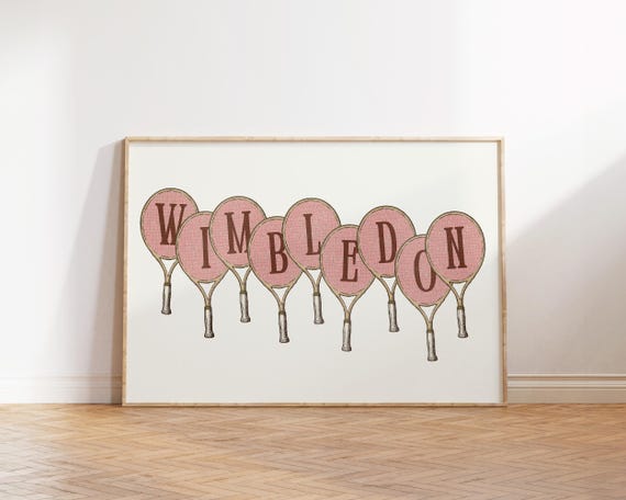 Tennis Wall Art Retro Poster Vintage Print Fans Gift Sports Decor Club Cool Apartment