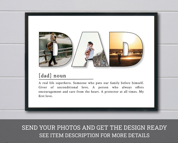 Dad Photo Collage Gift Dad Definition Gift Fathers Day Gift Custom Gift For Dad Personalized Gift For Dad Father Day Photo Collage