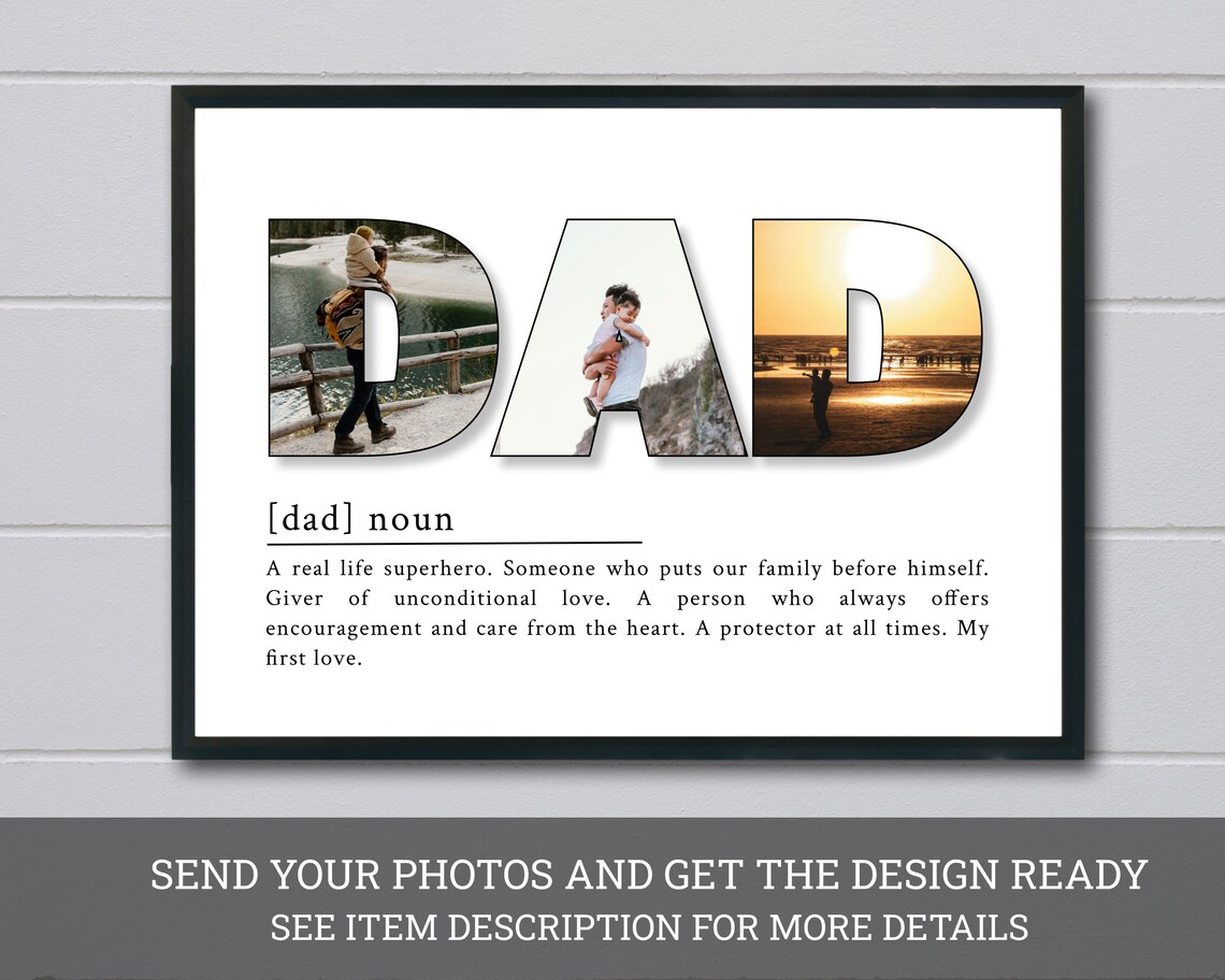 Dad Photo Collage Gift Dad Definition Gift Fathers Day Gift Custom Gift For Dad Personalized Gift For Dad Father Day Photo Collage
