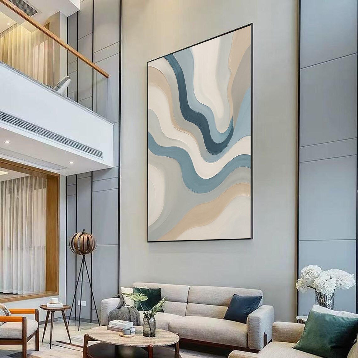Abstract Painting, Minimalist Neutral Modern Artwork - Image 2