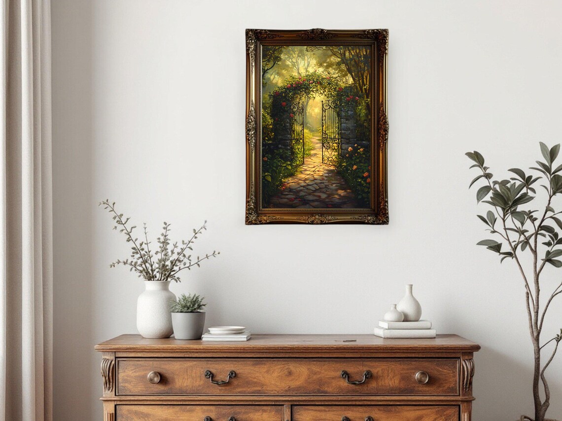 Enchanted Garden Gate, Romantic Garden Pathway - Image 2