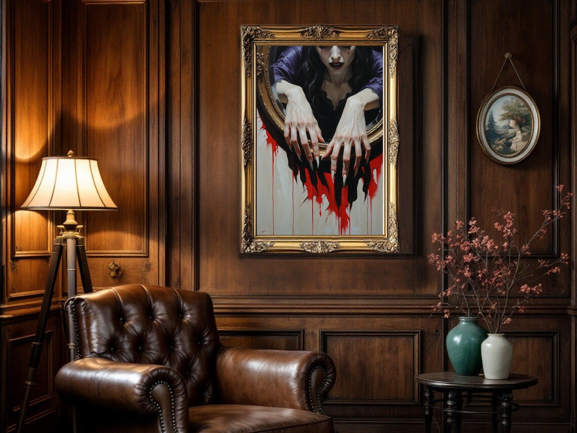 Gothic Horror Dark Fantasy Halloween Painting - Image 3