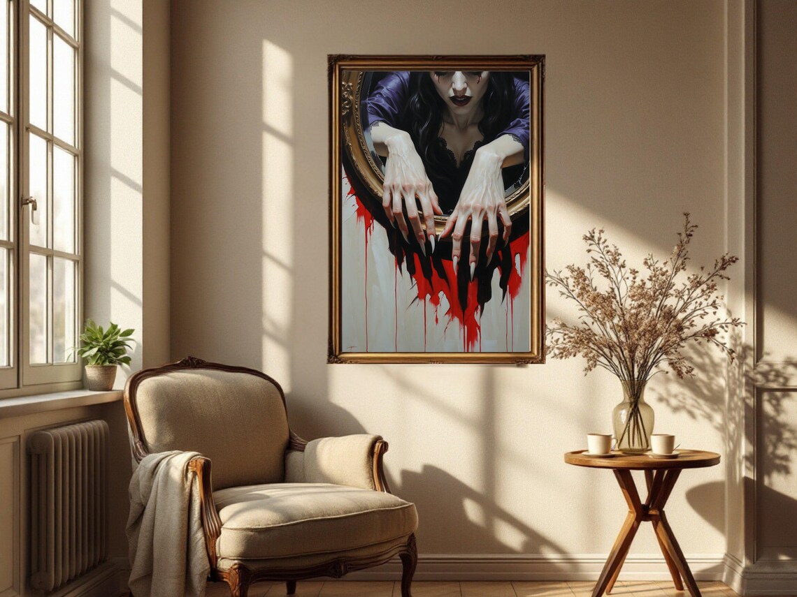 Gothic Horror Dark Fantasy Halloween Painting - Image 2