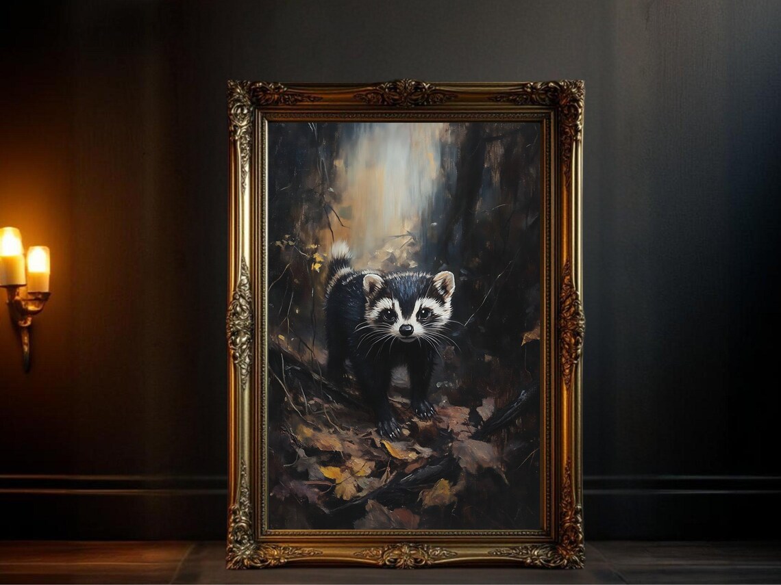Adorable Raccoon - Contemporary Travel Poster