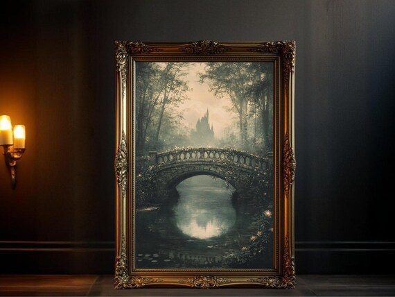 Enchanted Castle Forest Landscape Art Print