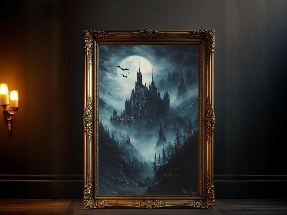 Gothic Castle - Dark Fantasy Landscape Poster