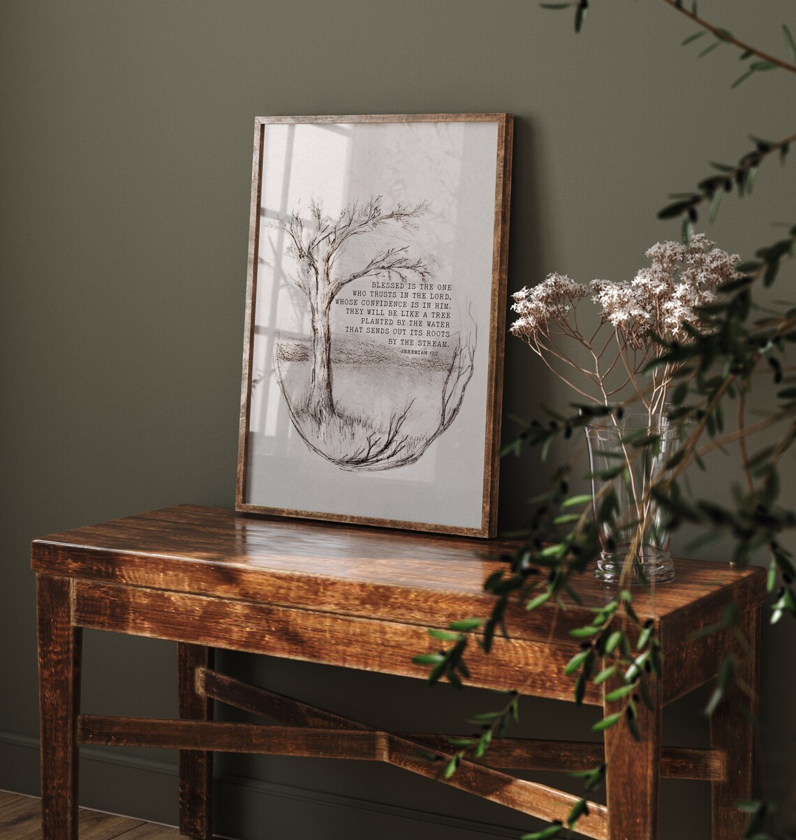 Jeremiah 17:7 Scripture Art Print, Bible Verse - Image 2