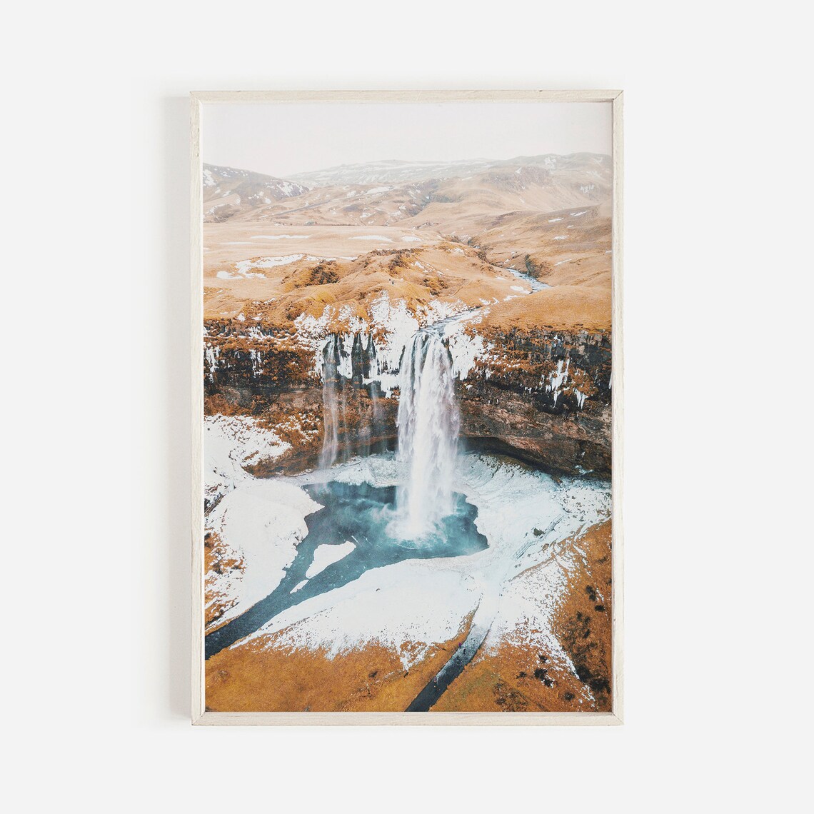 Iceland Waterfall Travel Photo Art Print